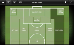 Step 3 - Select the area where you want to prepare the set ball